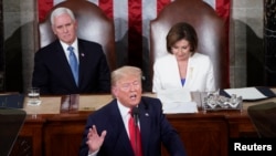 Donald Trump en el discurso del Estado de la Unión.