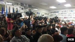 Conferencia de prensa de miembros de la Brigada 2506.