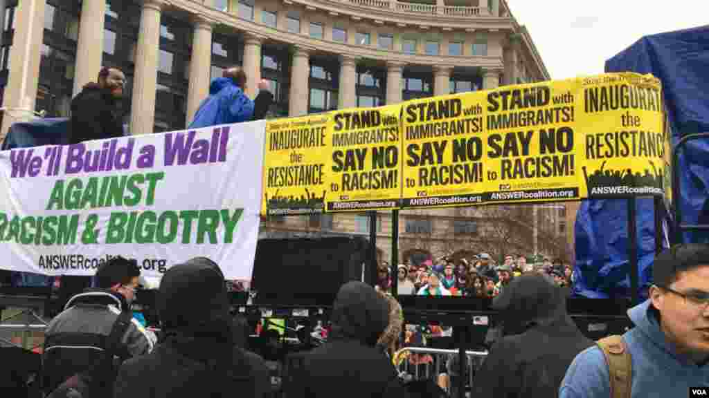 Protestas en DC por la toma de posesión de Donald Trump