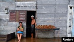 Inundaciones por huracán Milton en Batabanó. REUTERS/Norlys Perez