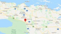 El localizador rojo de Google Maps indica el poblado de Torriente, en la provincia de Matanzas.