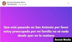 Posts en redes de familiares de damnificados por las inundaciones en Guantánamo.