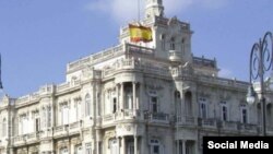 El Consulado General de España en La Habana, en una imagen tomada de su cuenta de Twitter.