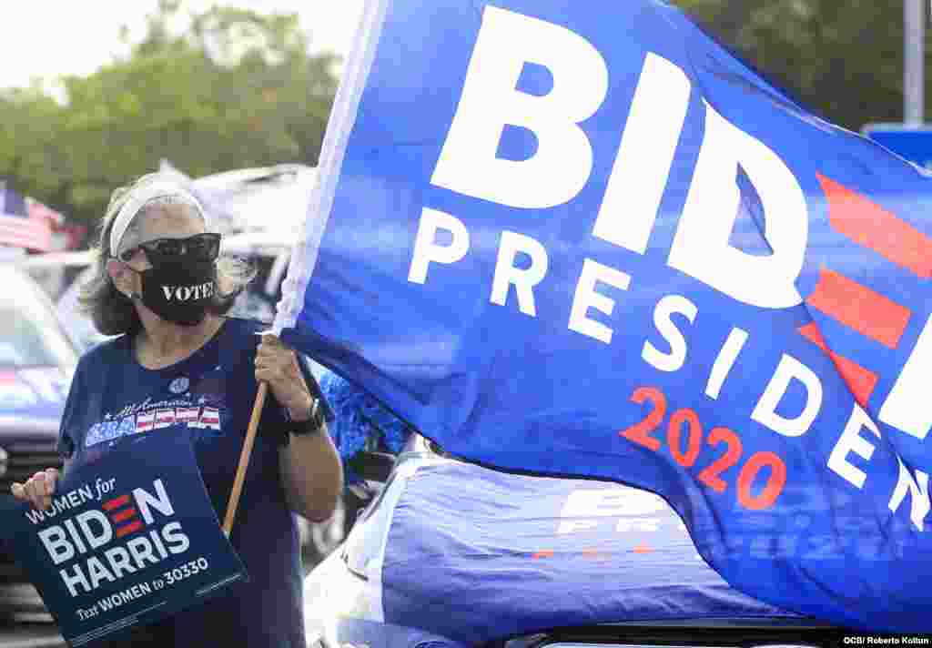 Visita del Ex Presidente Barak Obama a la FIU North Campus apoyo al candidato Joe Biden.