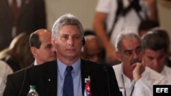 El primer vicepresidente cubano, Miguel Díaz-Canel, asiste a la V Cumbre de Jefes de Estado y de Gobierno de la Asociación de Estados del Caribe (AEC). 