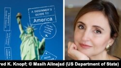 La autora Roya Hakakian escribe sobre su experiencia como recién llegada en su reciente libro “A Beginner's Guide to America” (Una guía de Estados Unidos para principiantes) (Foto cedida por Alfred K. Knopf; © Masih Alinejad)