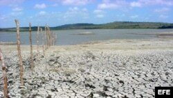 Represa en la oriental provincia de Camagüey, una de las zonas más afectadas por la sequía.