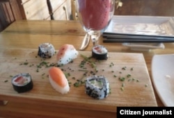 El sushi de la Paladar de Santiago (T. Díaz C.)