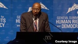 Guillermo Fariñas en la Cumbre de Ginebra 2018 