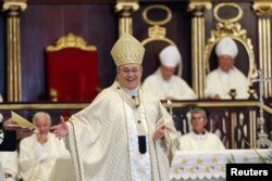 El cardenal Ortega, entonces Arzobispo, durante una misa en la Catedral de La Habana, el 7 de mayo de 2016. (REUTERS/Alexandre Meneghini/Archivo)