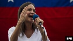 La diputada venezolana y dirigente de oposición, María Corina Machado.