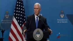 Pence: Presión sobre Venezuela permitirá resolver la crisis pacíficamente