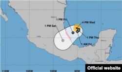 Pronóstico de trayectoria de Katia. (NHC)