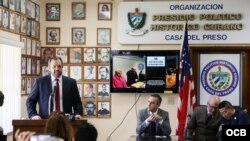 Conferencia de prensa de Justicia Cuba.