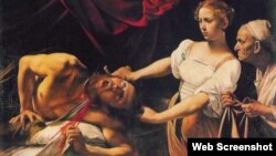 Judith y Holofernes del pintor Caravaggio