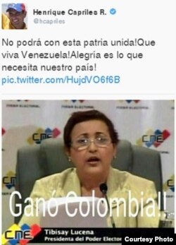 Tibisay Lucena, presidenta del Poder Electoral, es la protagonista de este meme.