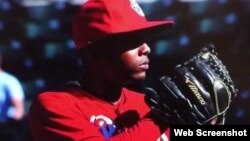 Raisel Iglesias, lanzador cubano.