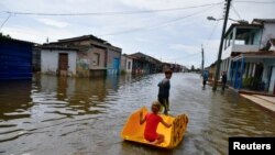 Inundaciones en occidente de Cuba por huracán Milton