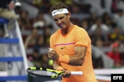 Nadal celebra su victoria.