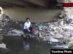 Contaminación de río en Camaguey, denunciado por Inalkis Rodríguez. Foto: Cortesía de la entrevistada.