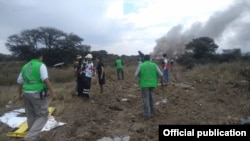 La nave de Aeroméxico llevaba 97 pasajeros y 4 tripulantes a bordo. (Protección Civil de Durango)