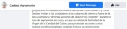 La convocatoria incita "a los ciudadanos a los cubanos [sic] de dentro y fuera de la isla a sumarse a ‘diversas acciones de carácter no-violento’ durante el mes de septiembre”, dice Cadena Agramonte.