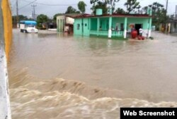 Sancti Spíritus bajo el agua tras el paso de la tormenta subtropical Alberto.