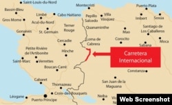 Carretera Internacional. Frontera haitiana-dominicana