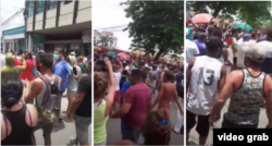 Imágenes de la Protesta en Palma Soriano el 11 de julio.