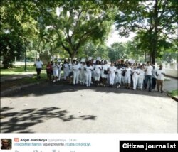 Reporta Cuba Foto Angel Moya Marcha antes de arresto diciembre 13