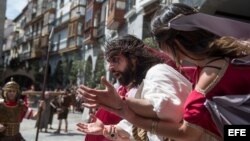 Jesucristo sube a los cielos en la Pasión Viviente de Castro Urdiales