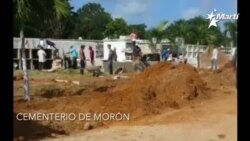 Graban imágenes del cementerio de Morón