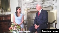 Rosa María Payá se reune en Perú con Mike Pence