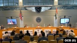 Foro de Justicia Cuba y del Frente Hemisférico por la Libertad, este sábado, en la Alcaldía de Miami.