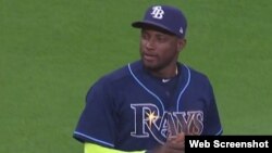 Adeiny Hechavarría, torpedero de los Rays de Tampa.