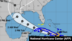 Proyección de la tormenta tropical Laura, 5:00 pm del 23 de agosto de 2020