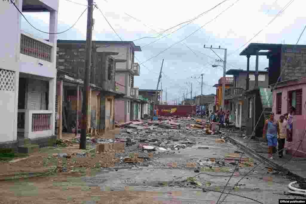 El impacto de Matthew en Baracoa. Foto Tomada de Radio Baracoa.