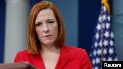 Jen Psaki, portavoz de la Casa Blanca.