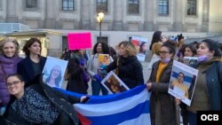 Manifestación por el 8 de marzo en la capital de España.