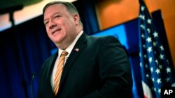 El secretario de Estado Mike Pompeo, el 24 de junio de 2020, antes de una reunión en Washington sobre Irán (Mandel Ngan/Pool via AP, File).