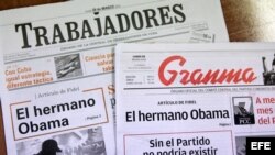 Portadas de la prensa cubana.