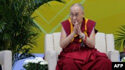 Dalai Lama, principal Autoridad Espiritual del Tíbet durante una ceremonia en el exilio. (Bill Wechter/AFP).