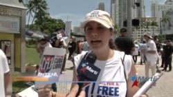 Cubanos protestan en Miami contra los cruceros a Cuba para enriquecer al régimen