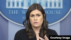 Sarah Sanders, portavoz de la Casa Blanca