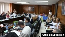 Expertos de salud de EEUU y Cuba reunidos en La Habana.